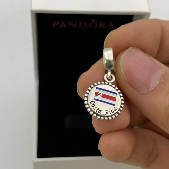 ✨🔥Pandora Costa Rica Flag Exclusive Dangle Charm - Picture 3 of 5